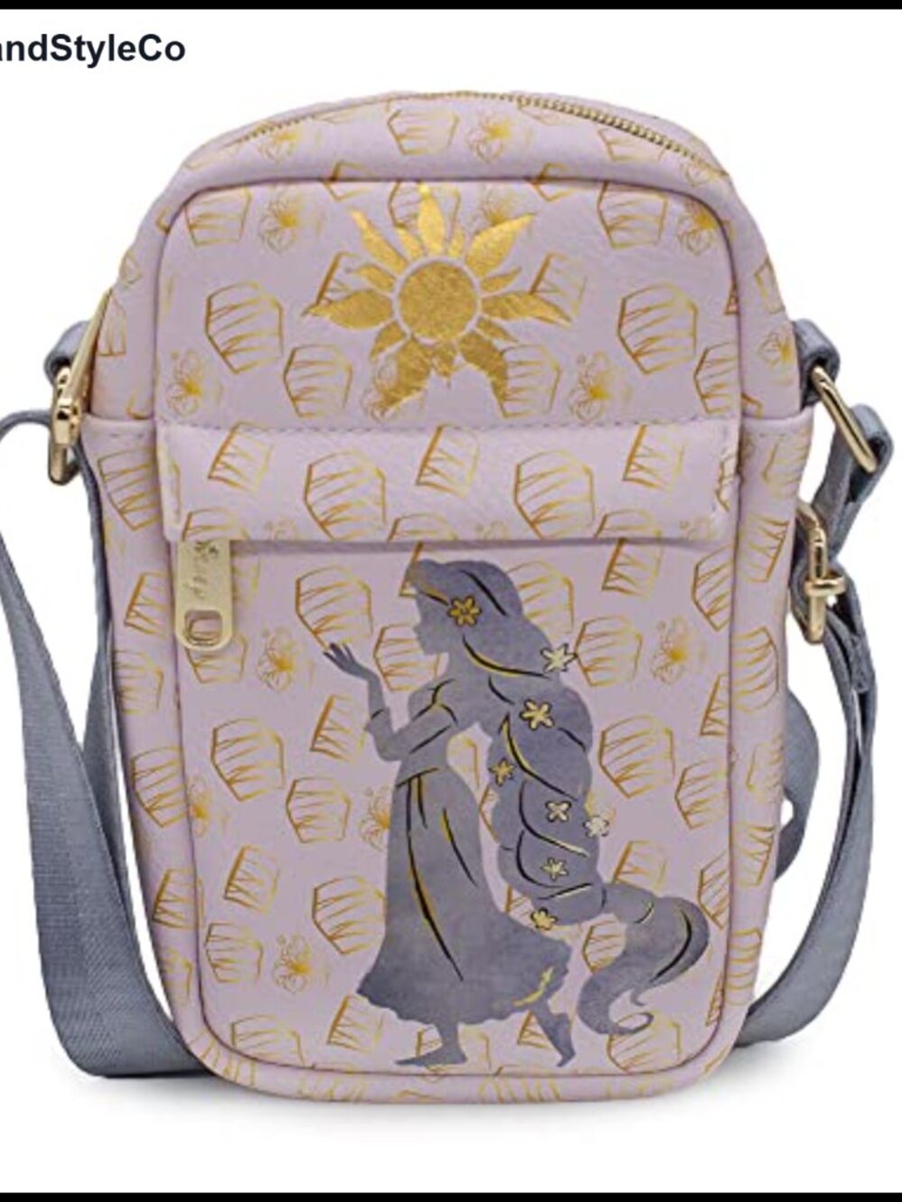 Disney Rapunzel Crossbody Bag Vegan Leather Zip Casual
